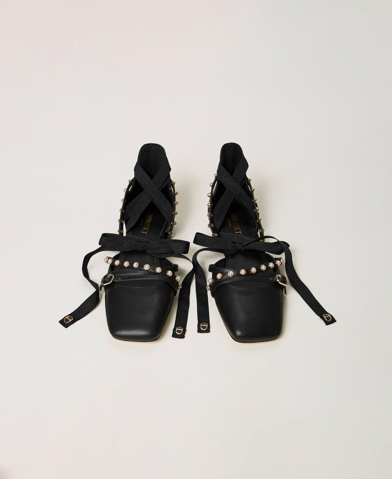 Scee by twin set Ballerine con perle e nastri 2025