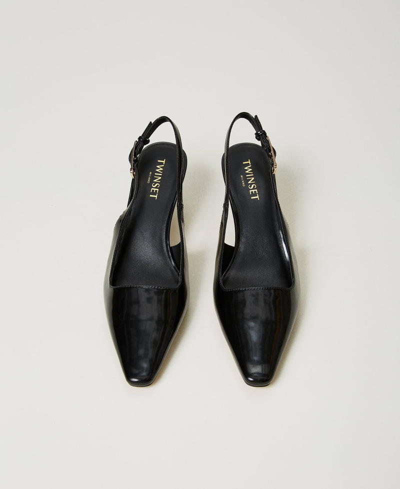 Scee by twin set Décolleté sling back in vernice Spedizione Gratuita