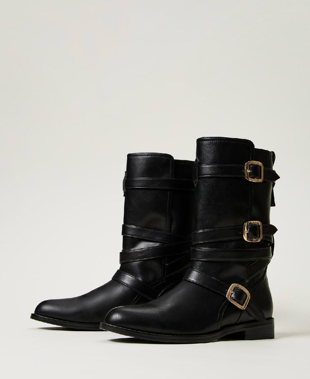 Scee by twin set Stivali biker con cinturini Negozi Online
