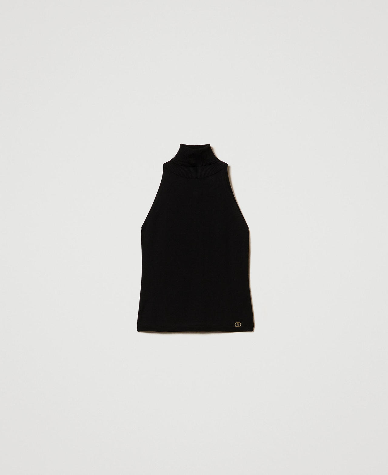Scee by twin set Top halter fitted in maglia