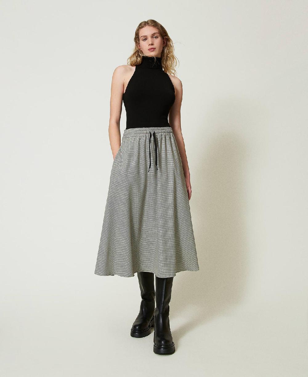 Scee by twin set Top halter fitted in maglia Consegna Veloce