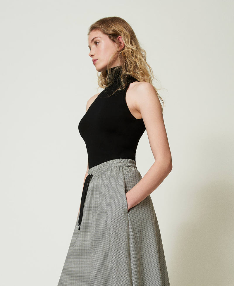 Scee by twin set Top halter fitted in maglia Consegna Veloce