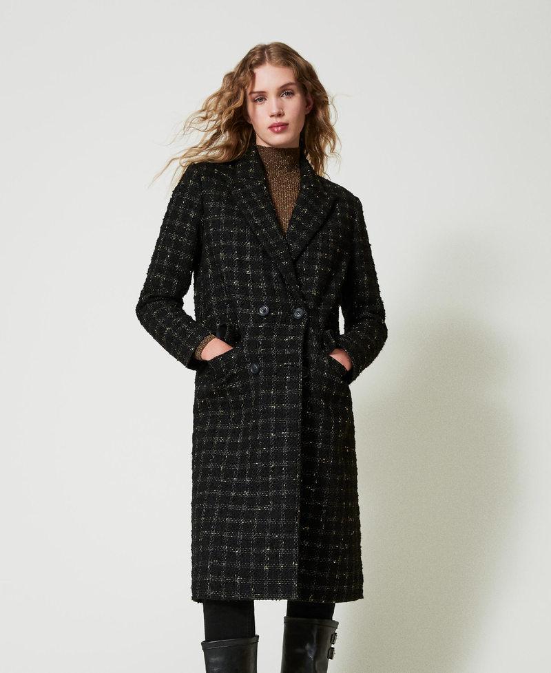 Scee by twin set Cappotto bouclé a disegno check Shopping Online