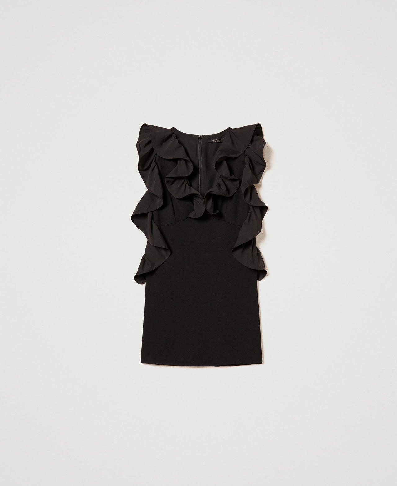 Scee by twin set Abito corto con volant in georgette Online