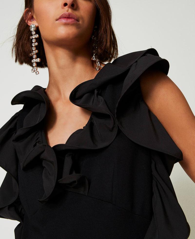 Scee by twin set Abito corto con volant in georgette Online