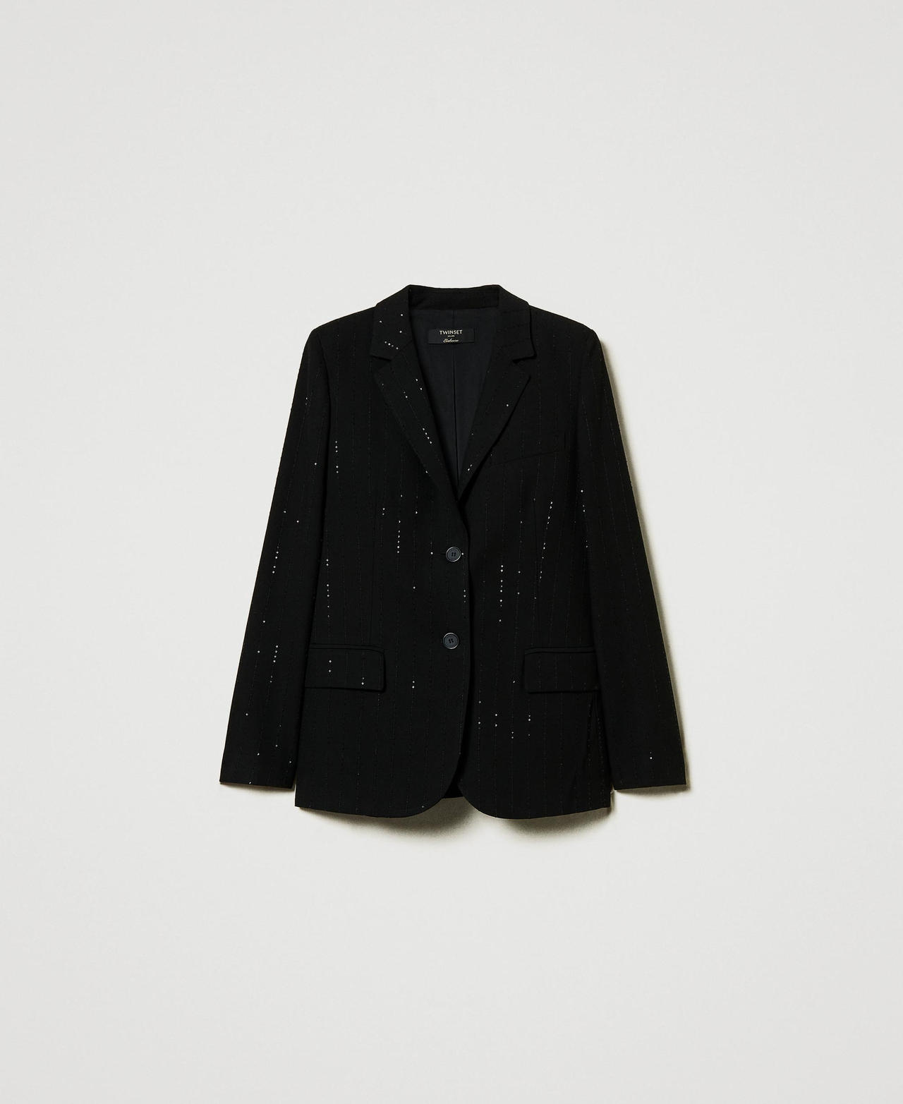 Scee by twin set Giacca blazer in panno con paillettes Offerte