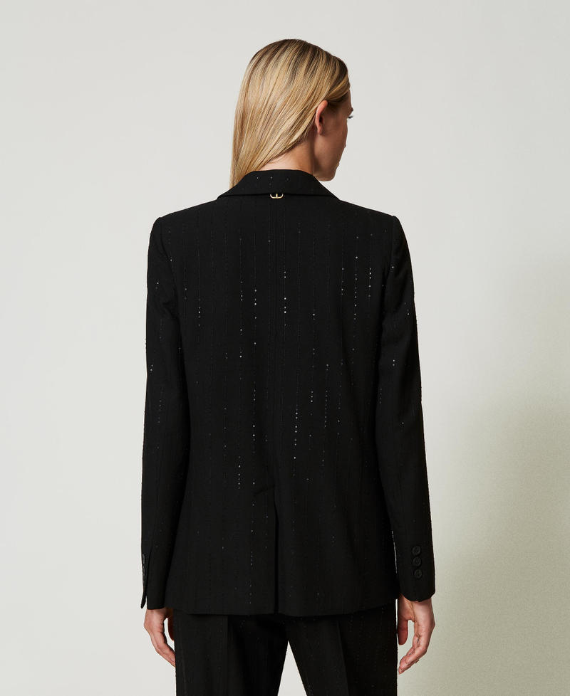 Scee by twin set Giacca blazer in panno con paillettes Offerte