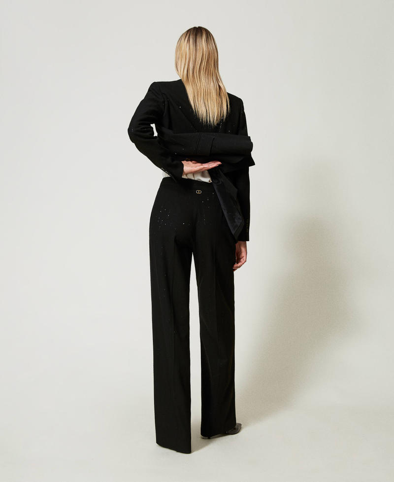 Scee by twin set Pantaloni in panno con paillettes Hotsell