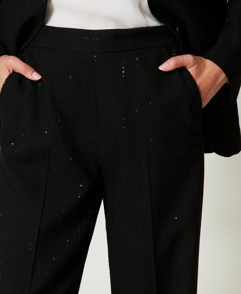 Scee by twin set Pantaloni in panno con paillettes Hotsell