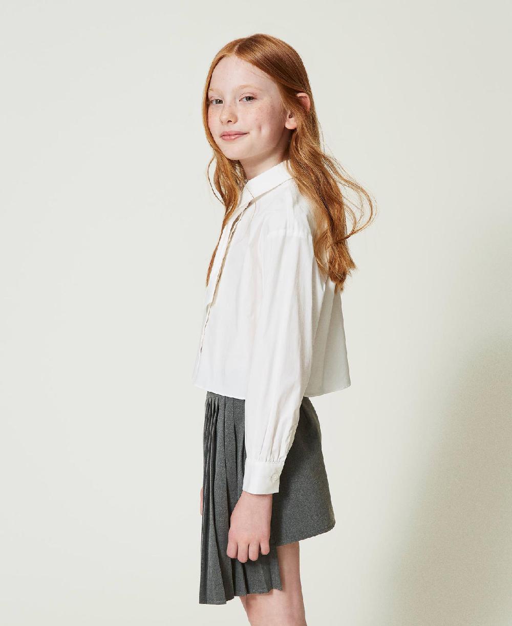 Scee by twin set Camicia in popeline con cravatta Saldi Di Fabbrica