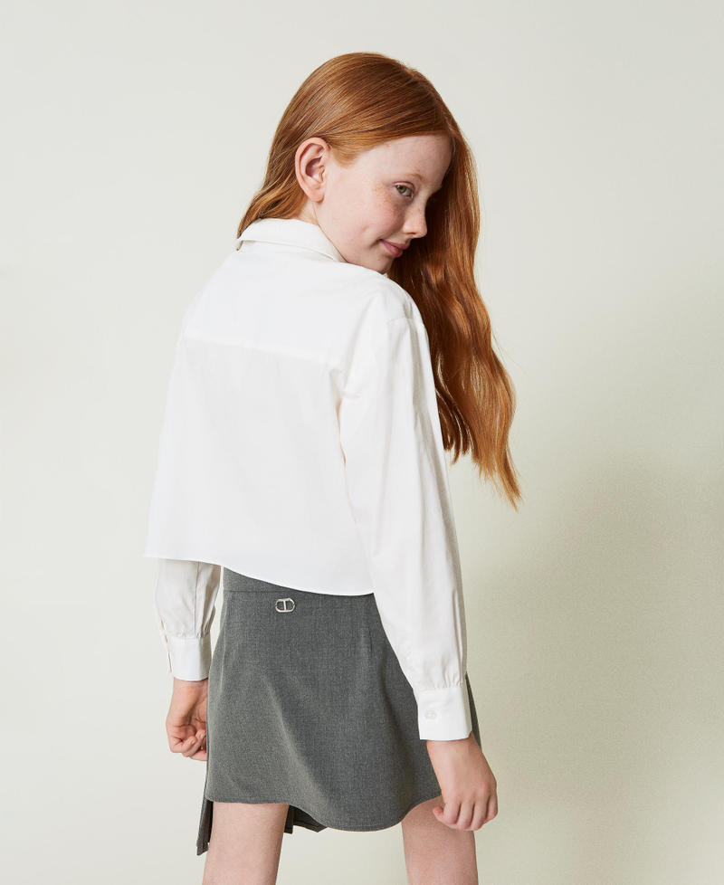 Scee by twin set Camicia in popeline con cravatta Saldi Di Fabbrica