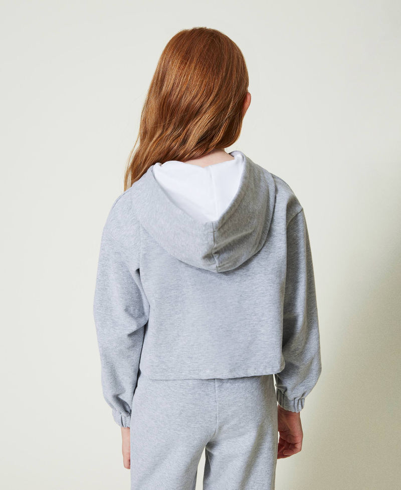 Scee by twin set Felpa cropped con logo ricamato 2025