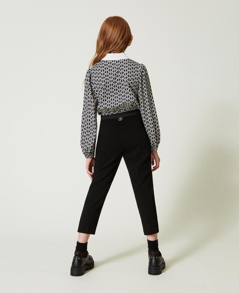 Scee by twin set Pantaloni a sigaretta in flanella Italia