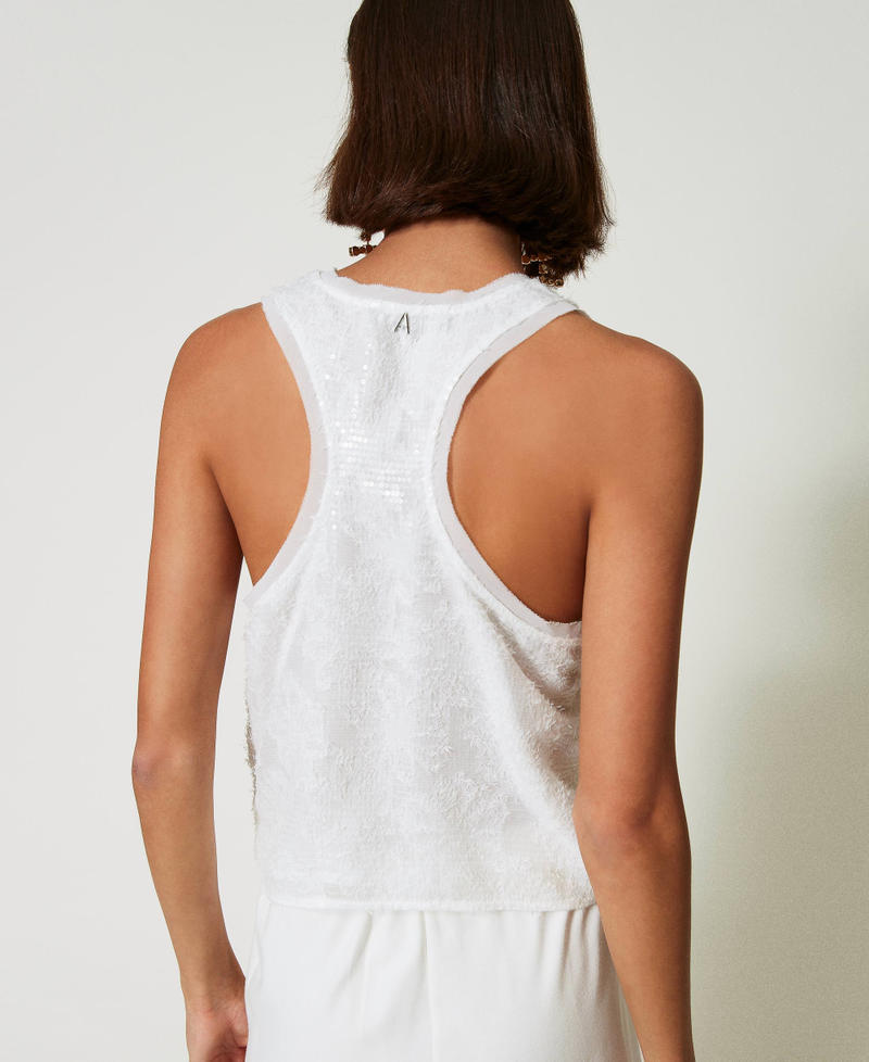 Scee by twin set Top a canotta in full paillettes Shopping Online