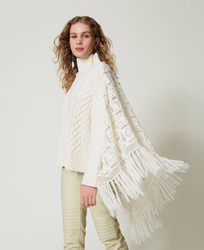 Scee by twin set Maxi maglia in misto lana con stola Affare Del Giorno