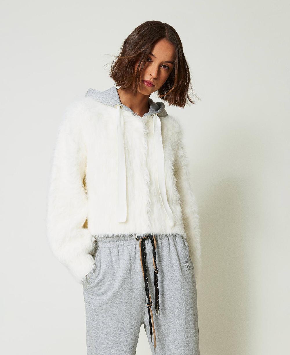 Scee by twin set Bomber MYFO in maglia con cappuccio Prezzo Ridotto