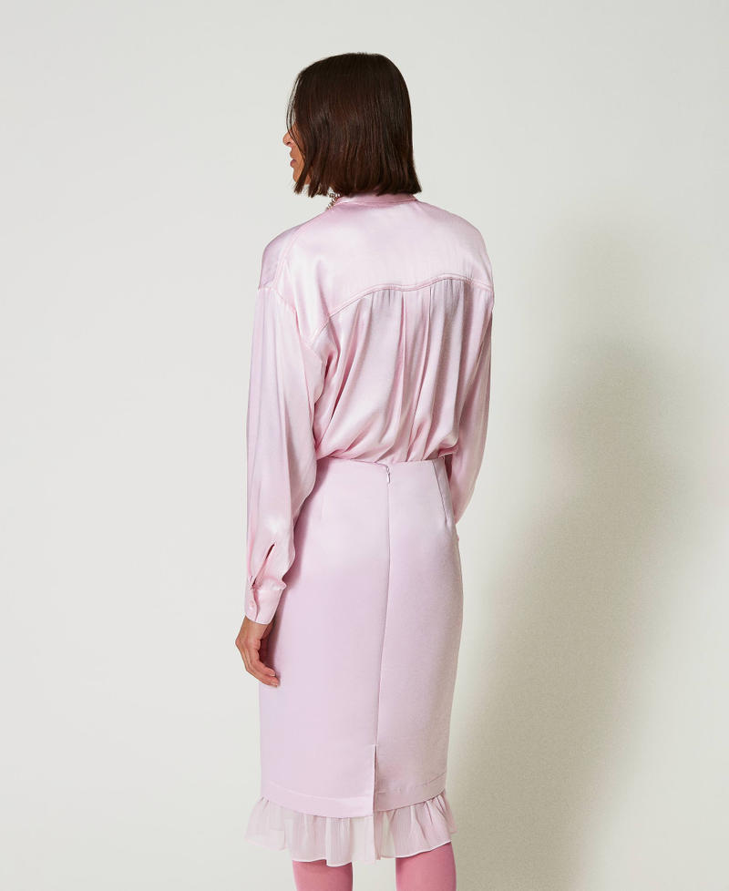 Scee by twin set Camicia in raso martellato Offerta