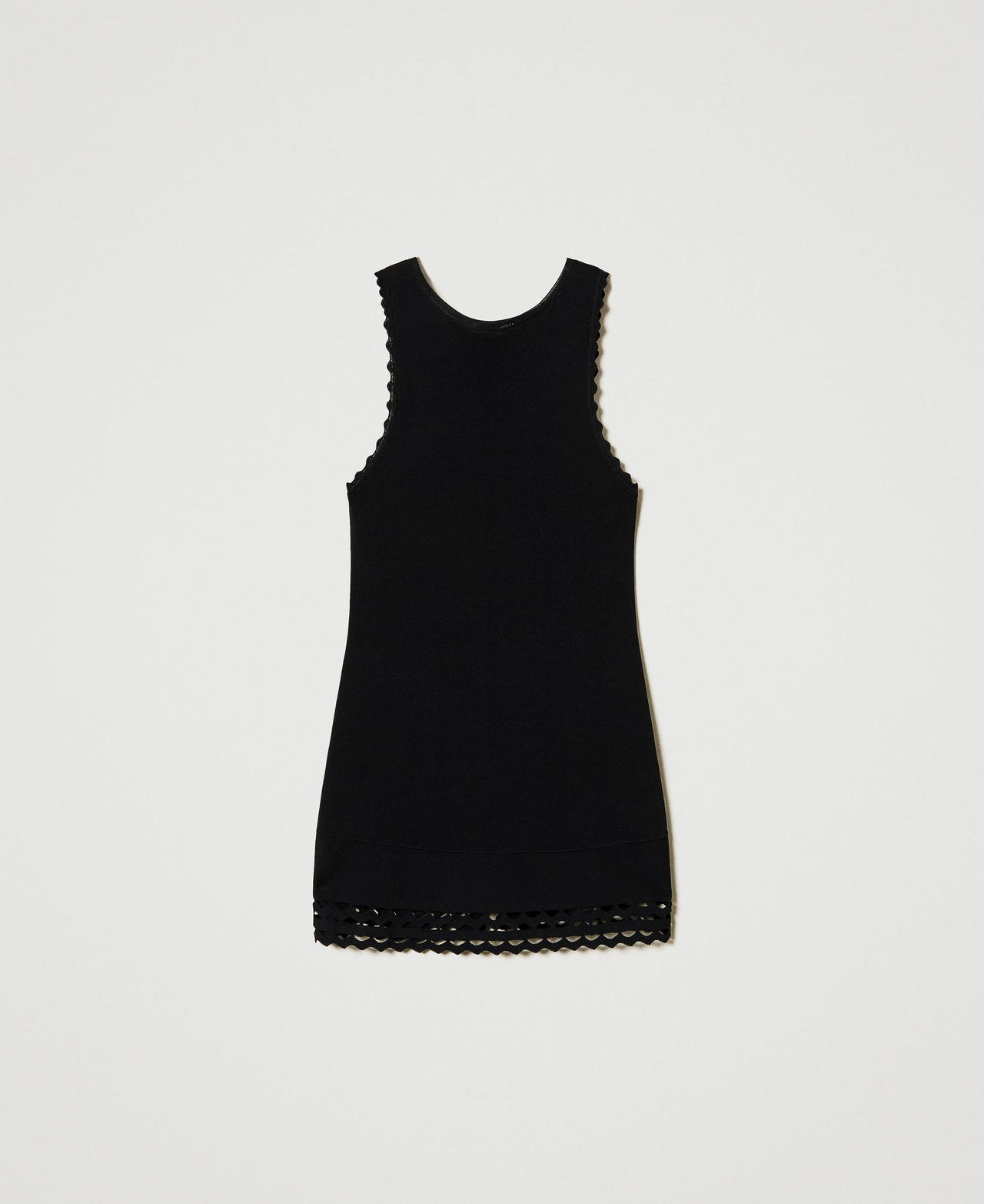 Scee by twin set Top doppio uso in maglia con trafori Outlet