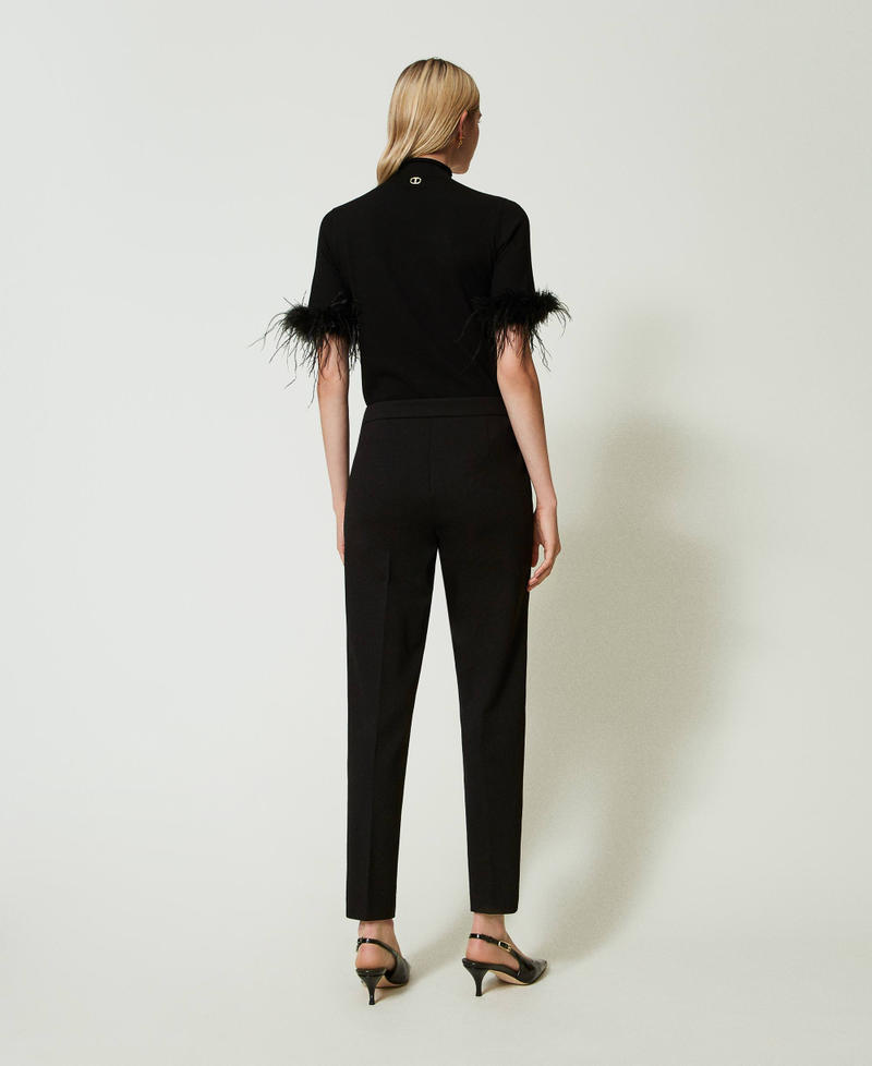 Scee by twin set Pantaloni con cinturino Oval T e piega Hotsell