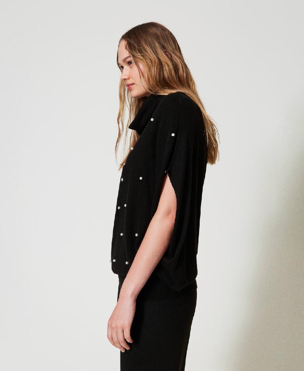 Scee by twin set Maglia in misto lana con ricamo di perle I Più Venduti