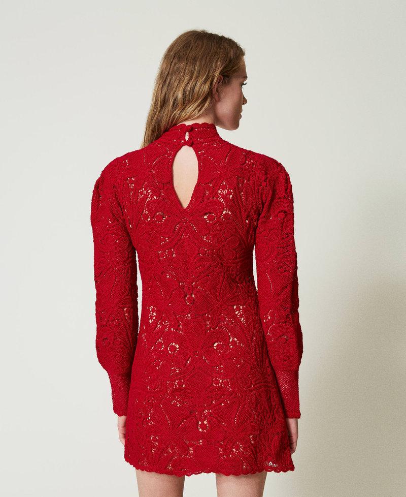 Scee by twin set Abito corto in maglia crochet a fiori Moda
