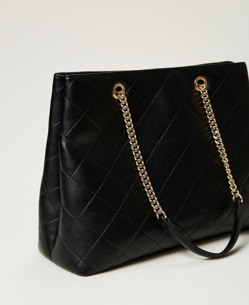 Scee by twin set Borsa shopper con chiusura Oval T In Linea