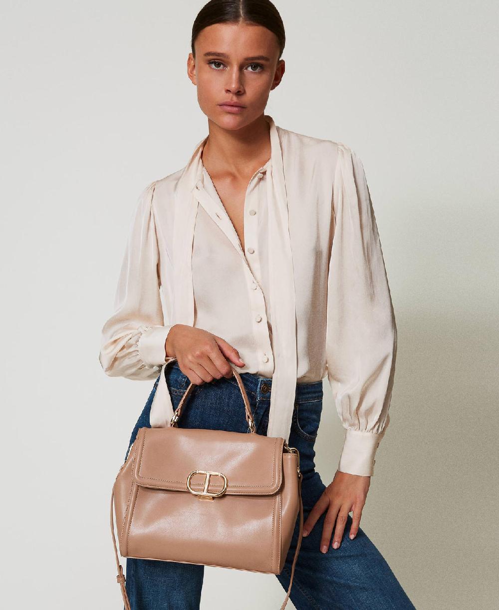Scee by twin set Borsa top handle ‘Brera’ con apertura Oval T Promozione Limitata