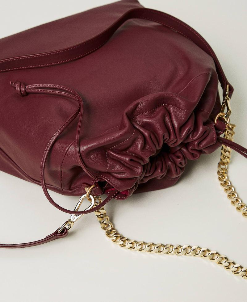 Scee by twin set Borsa shopper media in pelle con coulisse Affare Del Giorno