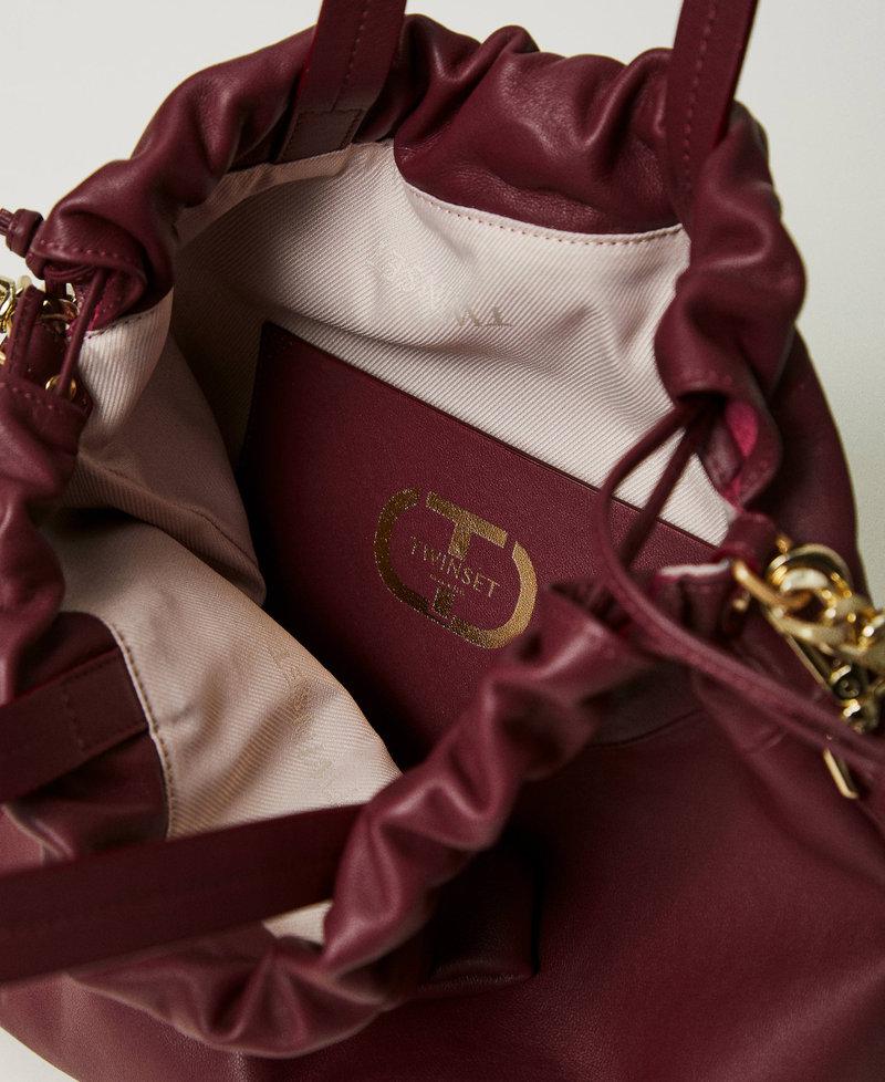 Scee by twin set Borsa shopper media in pelle con coulisse Affare Del Giorno