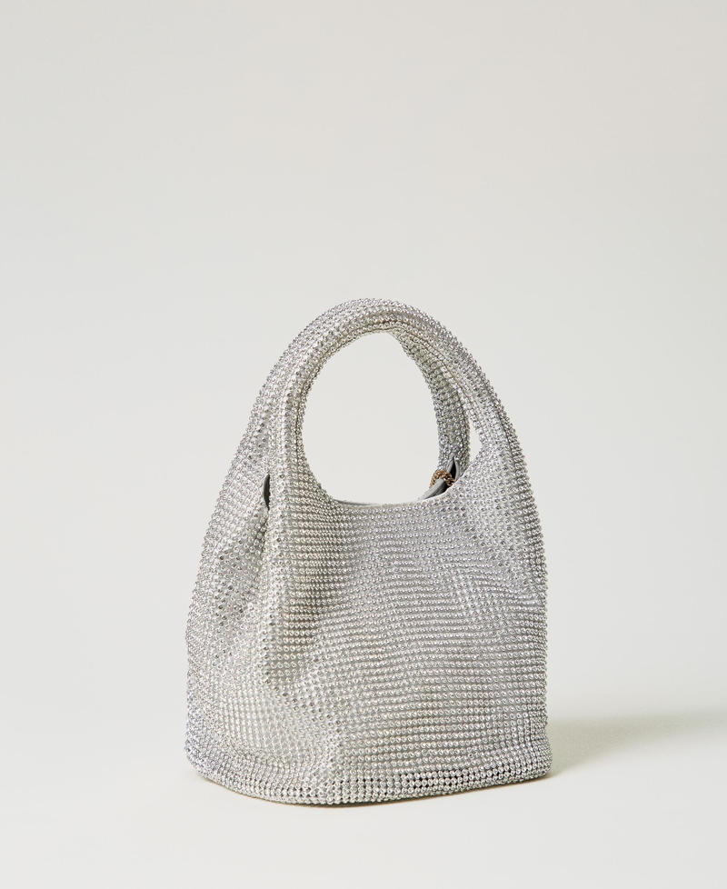Scee by twin set Borsa 'Rendez-Vous' in strass e charm Oval T Prezzo Ridotto