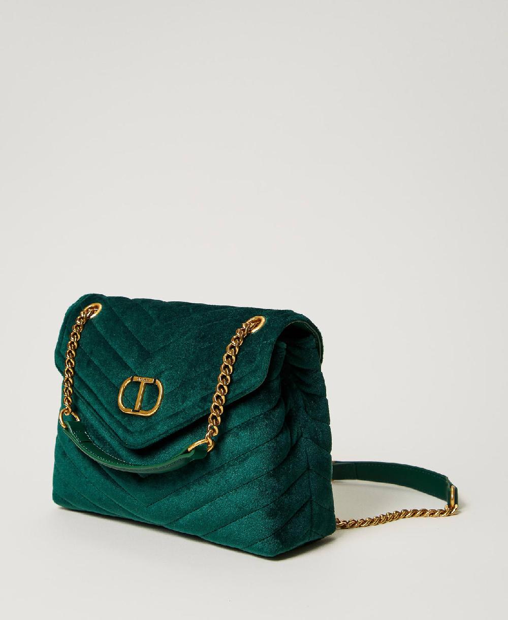 Scee by twin set Borsa a tracolla 'Dreamy' media in velluto Sconti questo mese