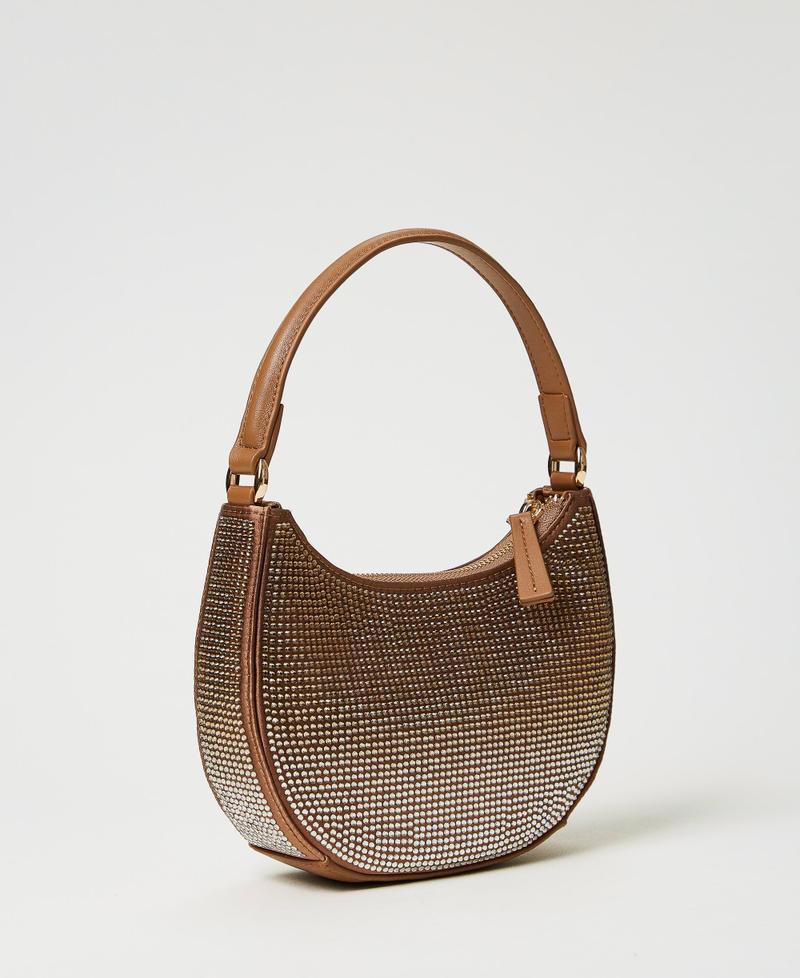 Scee by twin set Borsa hobo ‘Moon’ con strass Novità