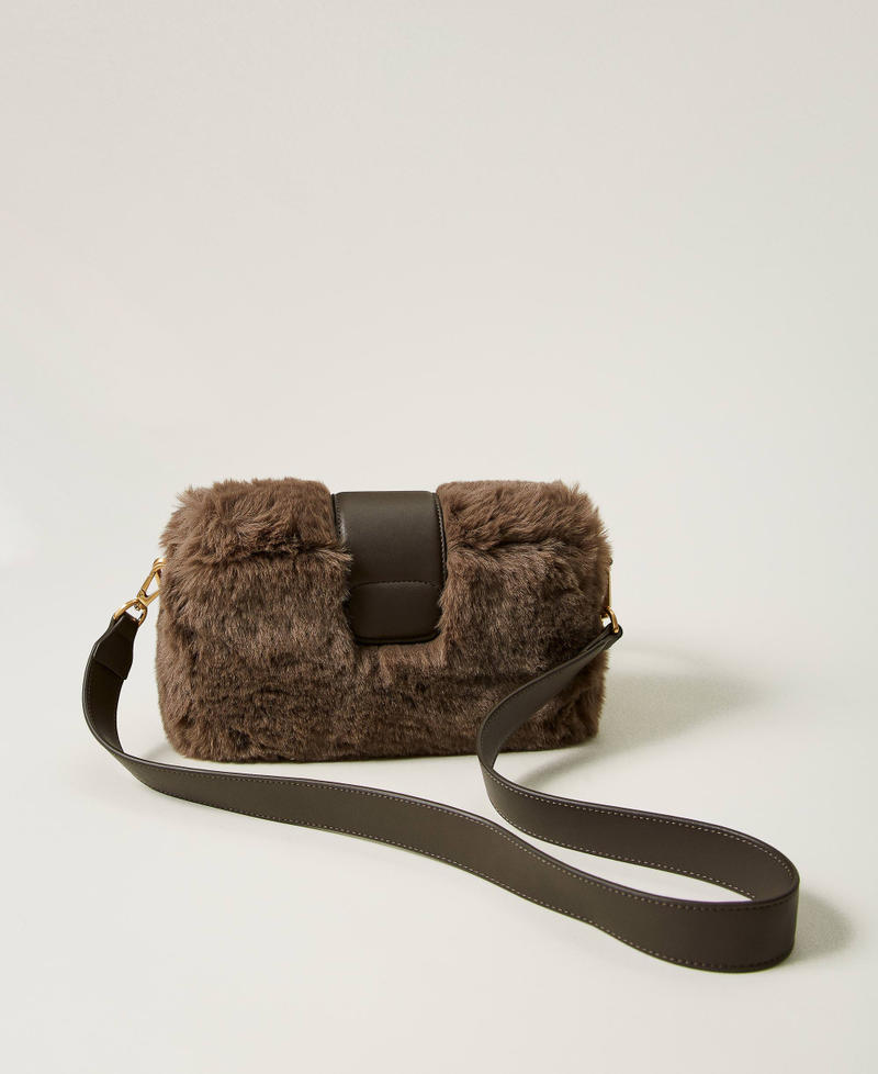 Scee by twin set Borsa a tracolla 'Amie' media in faux fur Presa