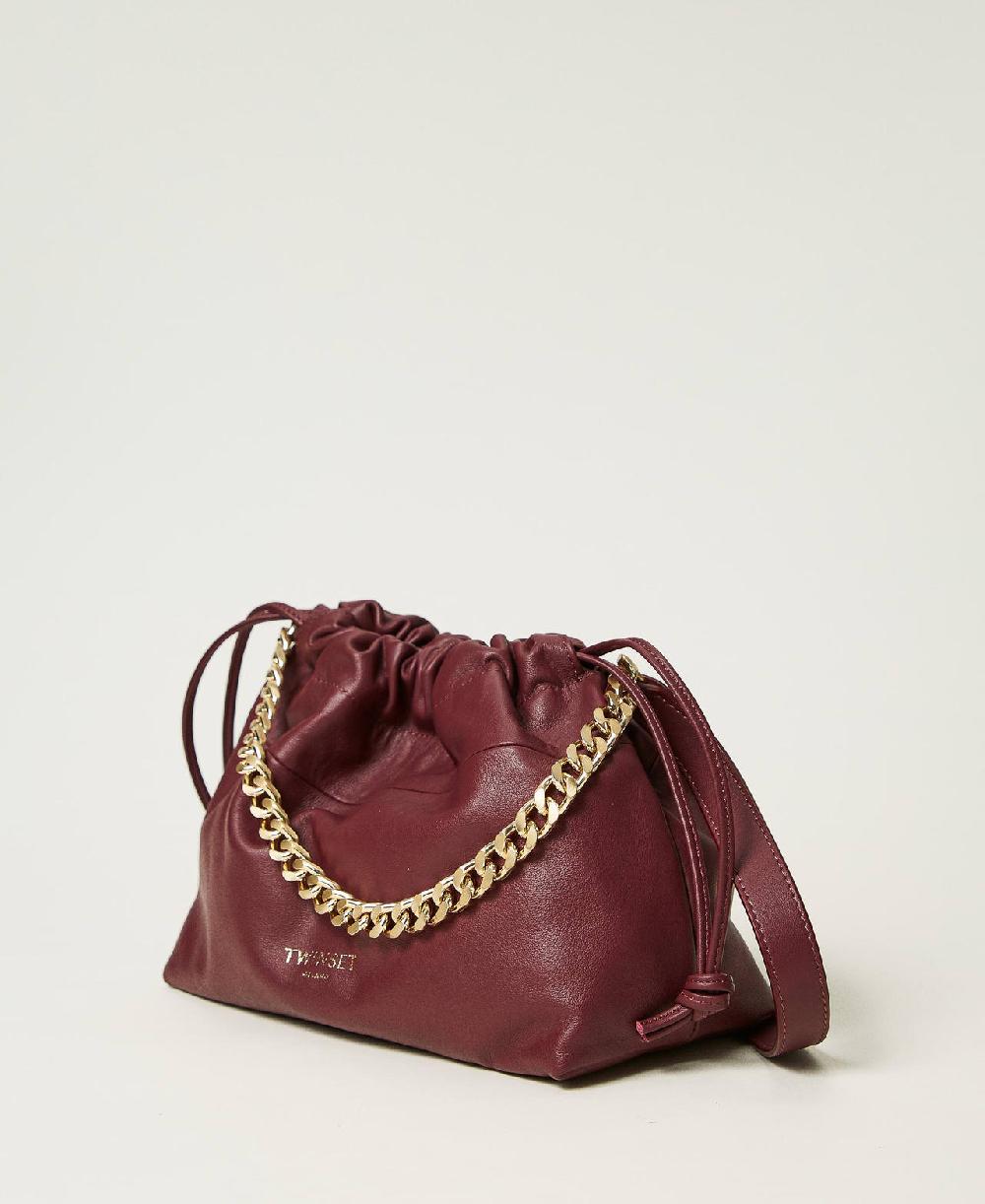 Scee by twin set Borsa a tracolla in pelle con coulisse Offerta