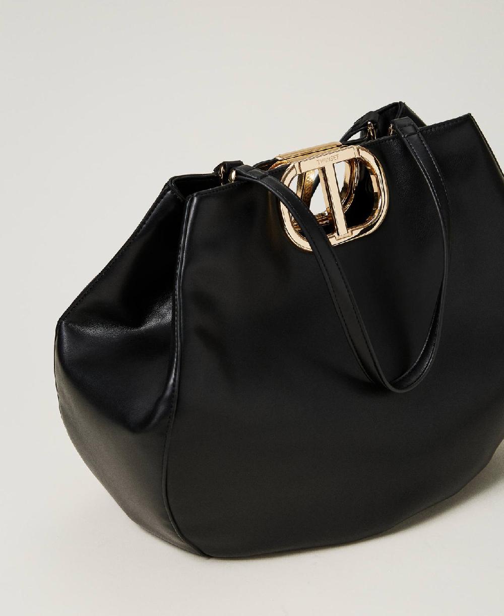 Scee by twin set Borsa shopper 'Lila' con manico Oval T Saldi