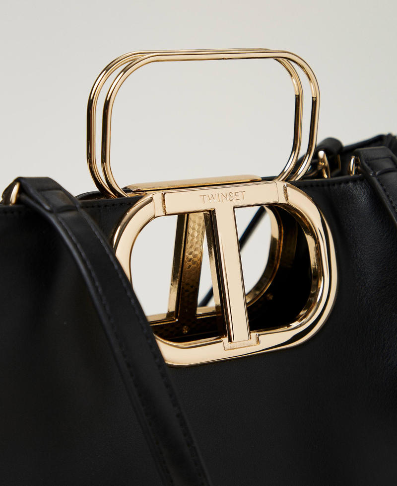 Scee by twin set Borsa shopper 'Lila' con manico Oval T Saldi