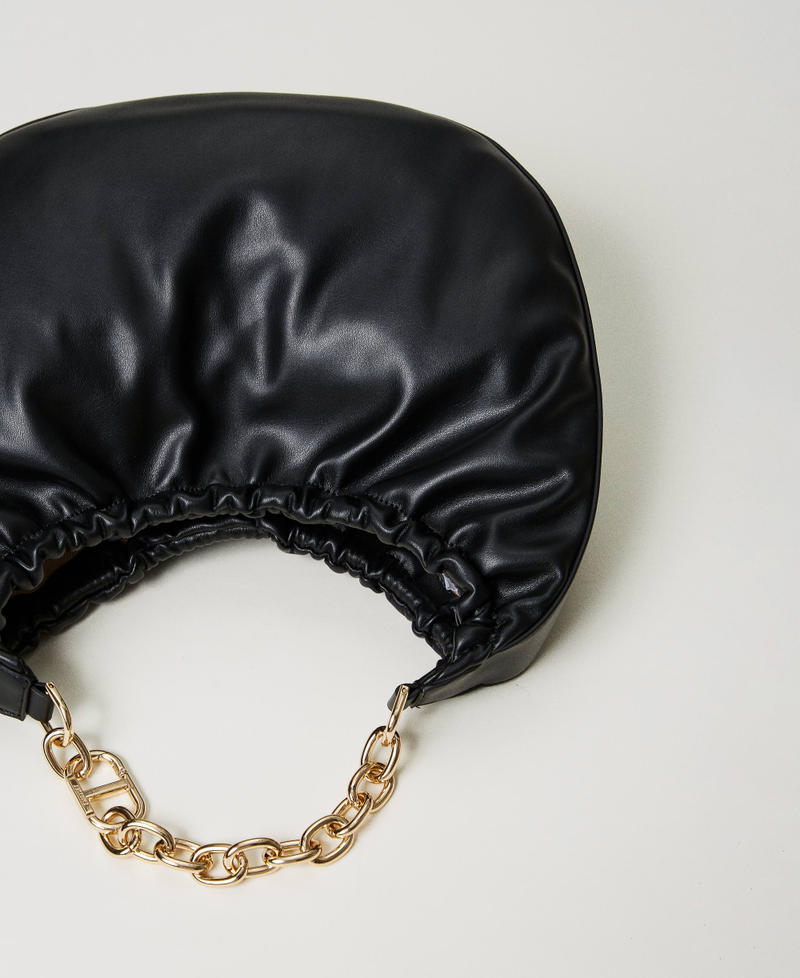 Scee by twin set Borsa hobo ‘Croissant’ con arricciatura e Oval T Vendita Economica