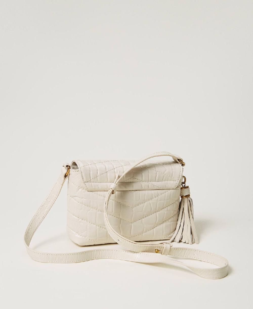 Scee by twin set Borsa a tracolla 'Dreamy' piccola in pelle stampa cocco Saldi Di Fabbrica