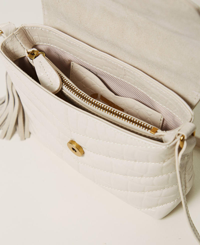 Scee by twin set Borsa a tracolla 'Dreamy' piccola in pelle stampa cocco Saldi Di Fabbrica