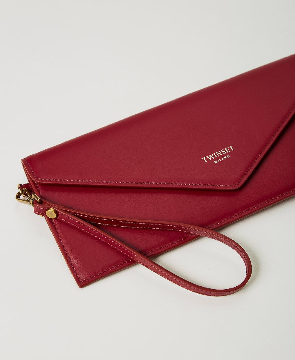 Scee by twin set Clutch in pelle con logo I Più Venduti