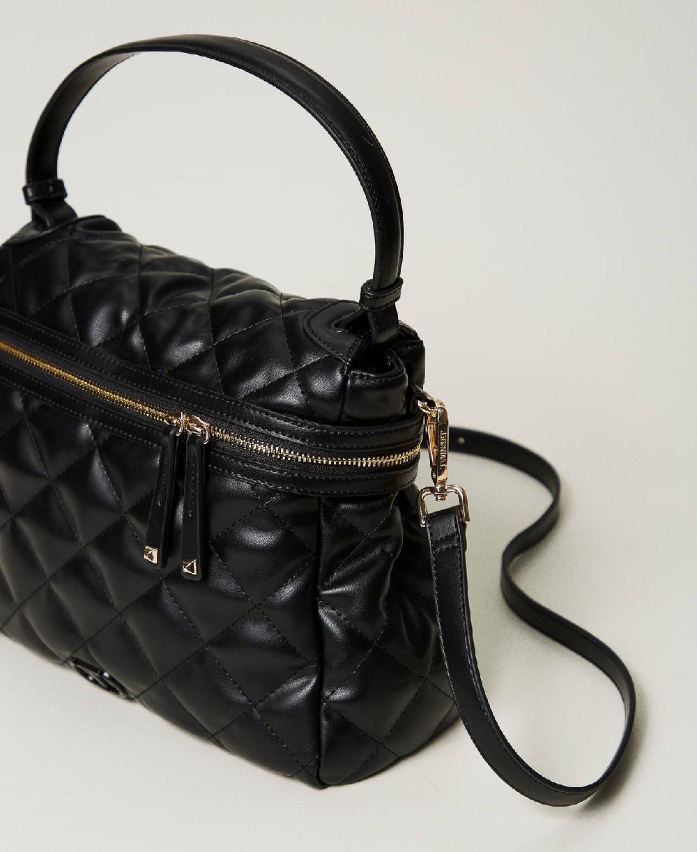 Scee by twin set Borsa top handle ‘Cécile’ grande trapuntata Vendite Flash