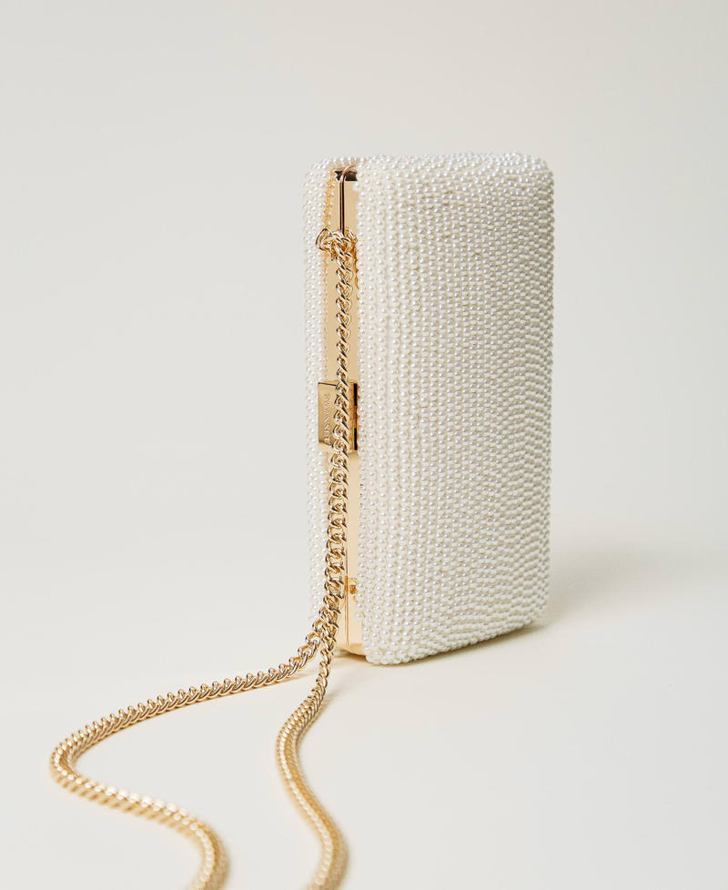 Scee by twin set Clutch con perle e Oval T In Saldo