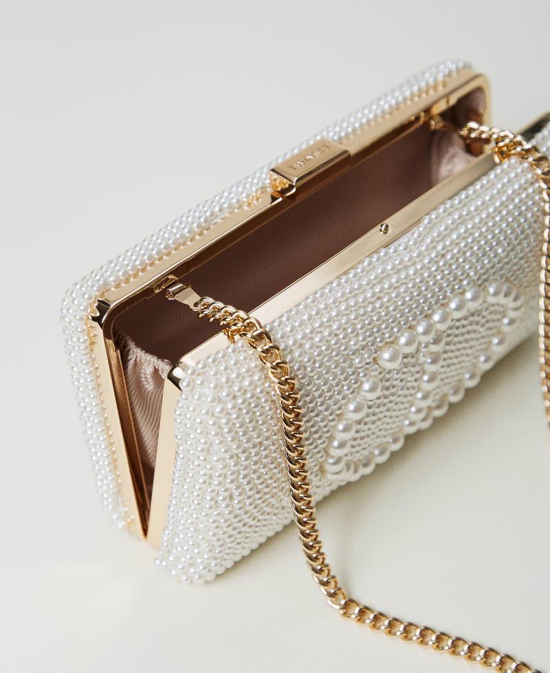 Scee by twin set Clutch con perle e Oval T In Saldo