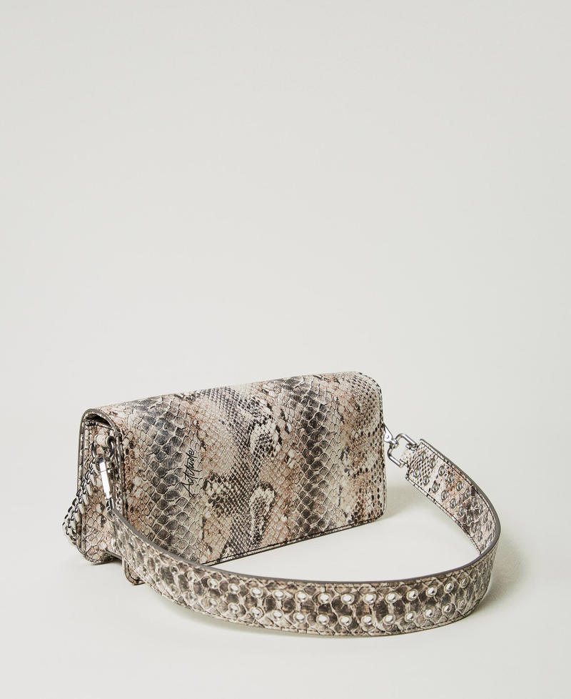 Scee by twin set Borsa a tracolla con stampa snake Consegna Veloce