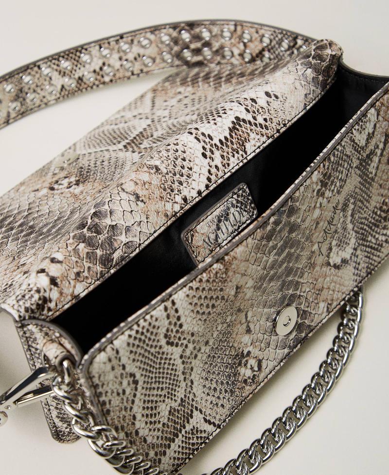 Scee by twin set Borsa a tracolla con stampa snake Consegna Veloce