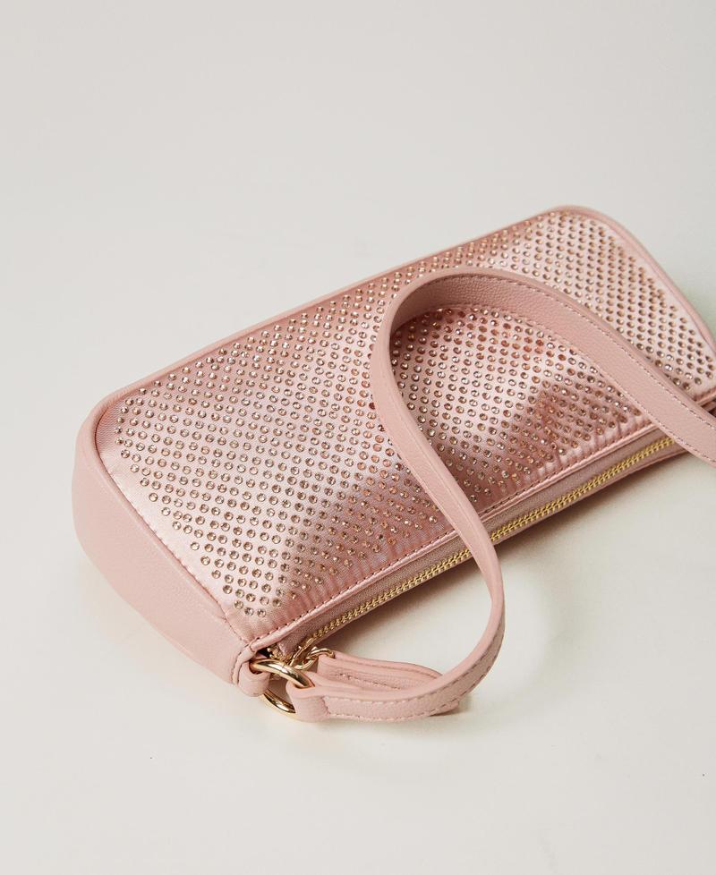 Scee by twin set Mini borsa in raso con strass e Oval T Promozione Limitata