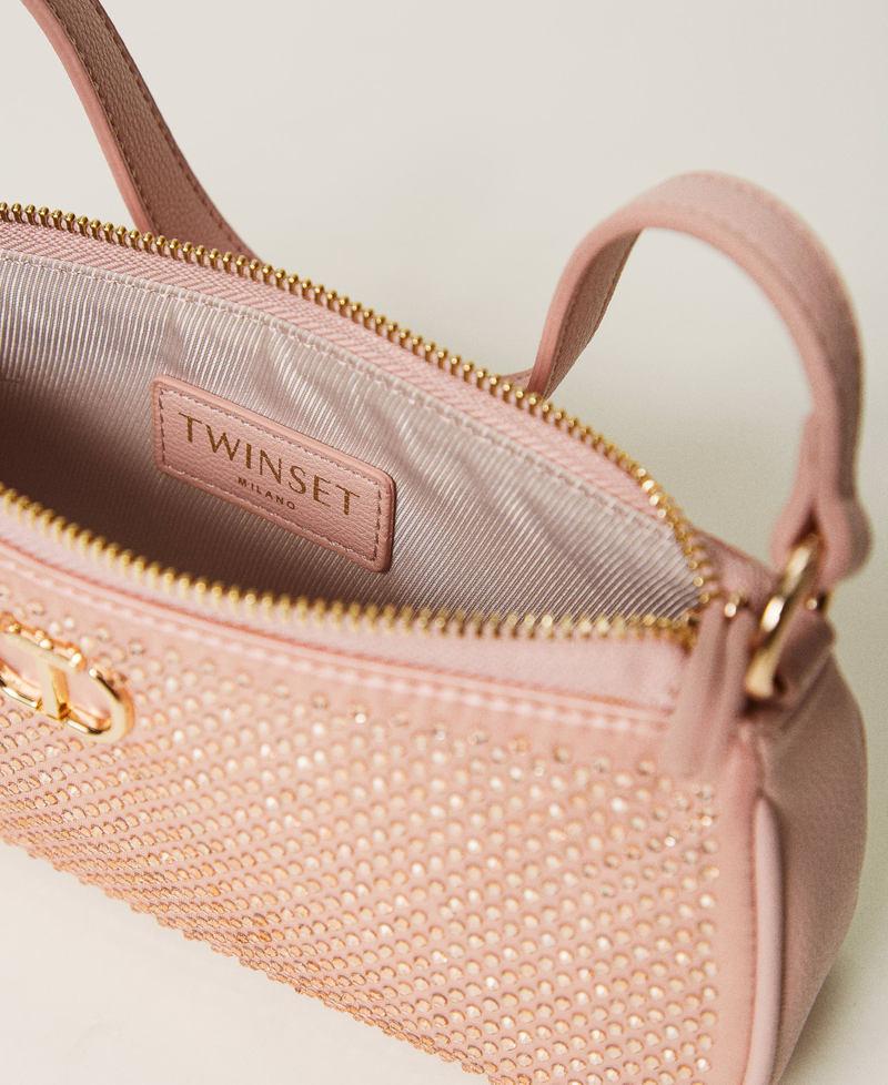Scee by twin set Mini borsa in raso con strass e Oval T Promozione Limitata