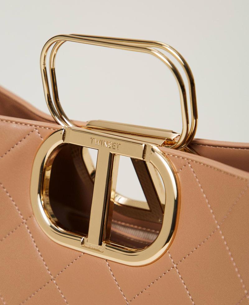 Scee by twin set Borsa shopper 'Lila' trapuntata con manico Oval T Shopping Online