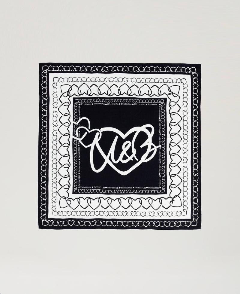 Scee by twin set Kefiah con stampa a cuori Offerta