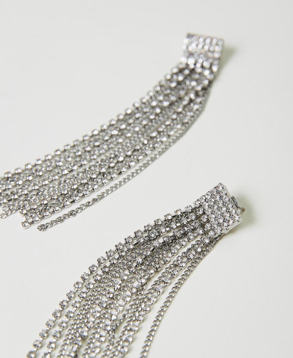 Scee by twin set Orecchini con frange di strass Hotsell